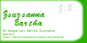 zsuzsanna bartha business card